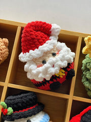 Crochet Christmas Car Ornament, Christmas Gifts, Handmade Snowman, Santa, Penguin, Grin, Crochet car hanging, Cute Grin Car Charm, Xmas Gift