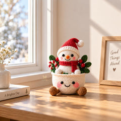 Christmas Crochet Decor, Handmade Gift, Amigurumi Desk Ornament