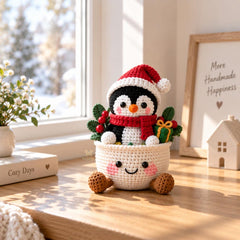 Christmas Crochet Decor, Handmade Gift, Amigurumi Desk Ornament