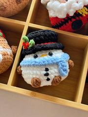 Crochet Christmas Car Ornament, Christmas Gifts, Handmade Snowman, Santa, Penguin, Grin, Crochet car hanging, Cute Grin Car Charm, Xmas Gift